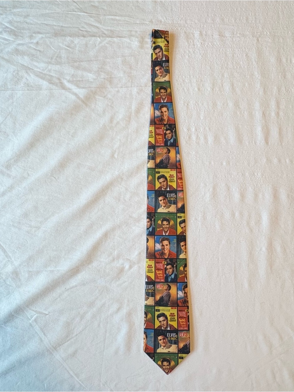 Ralph Marlin Elvis Presley "Album Covers" Necktie, Nostalgic Graphic Print